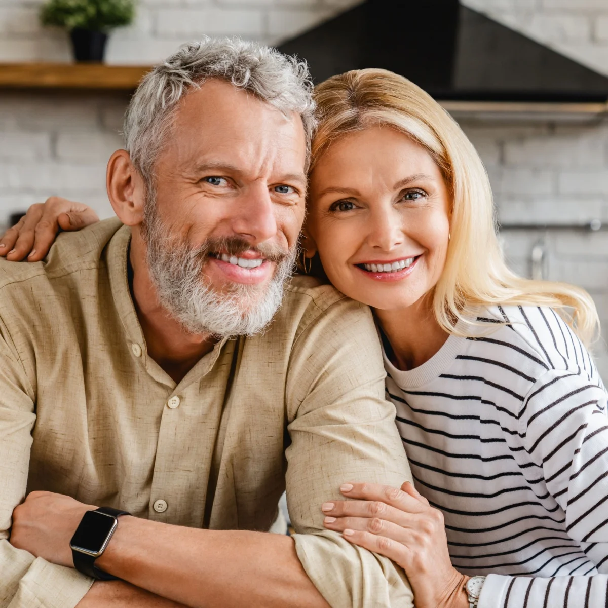 confident happy attractive mature couple